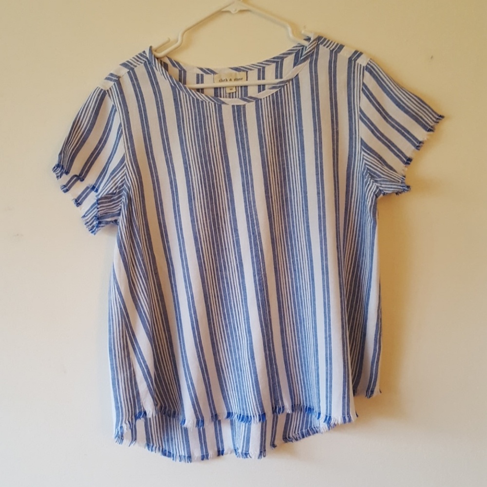 Striped Cloth & Stone Top
